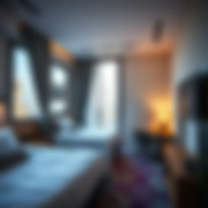 Common area in a bed space highlighting communal living dynamics