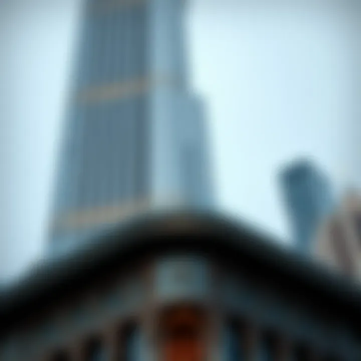 The intricate architectural design of Burj Khalifa's façade