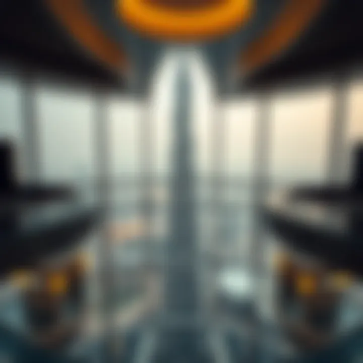 Interior view showcasing the observation deck of Burj Khalifa