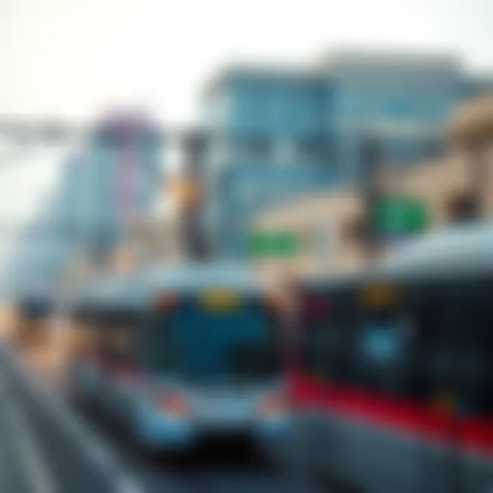 A scenic view of Dubai's public transportation system