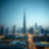 A panoramic view of Dubai skyline showcasing modern architecture