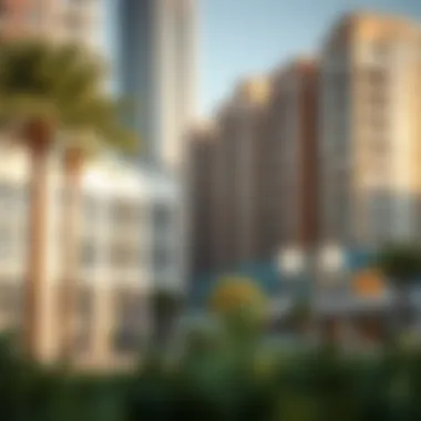 Diverse Property Types in TECOM Illustration of diverse property types available in TECOM, from residential to commercial