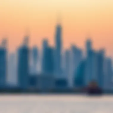 Dubai Skyline Reflecting Free Zones Impact A skyline view of Dubai showcasing the impact of free zones on real estate.