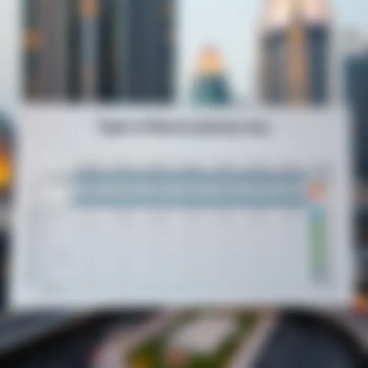 Chart showcasing different types of municipality fees in Dubai