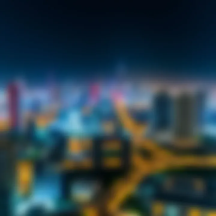 An overview of Dubai's skyline with real estate developments