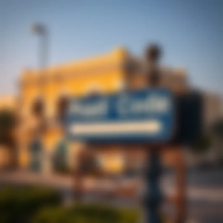 Postal code sign in Dubai