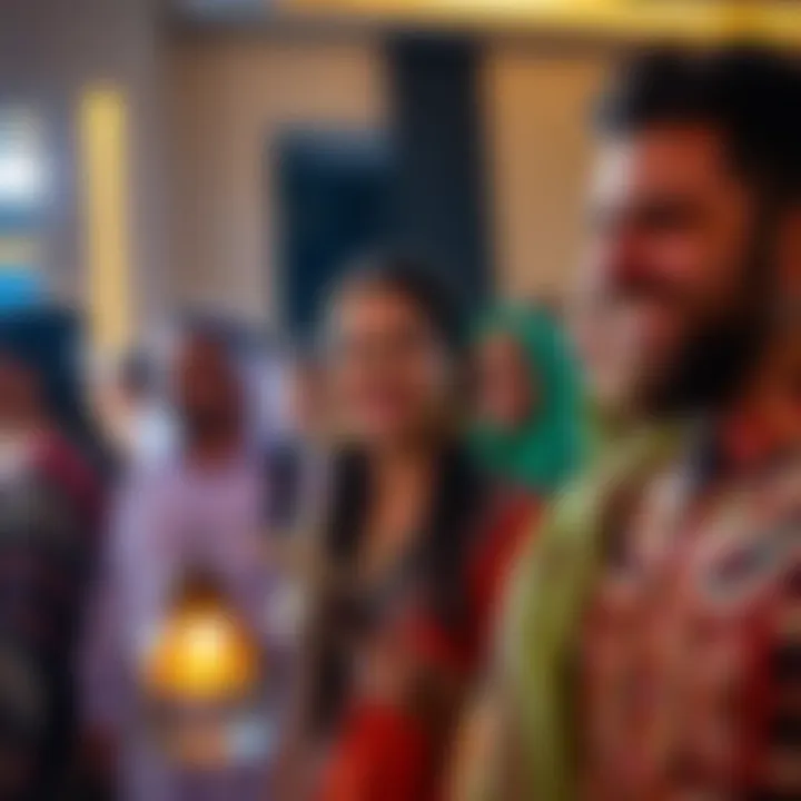 Cultural Engagement: Celebrating Diversity in the UAE A diverse group of expatriates enjoying a cultural event in the UAE
