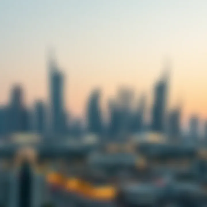 Dubai Skyline: A Symbol of Opportunity A modern skyline of Dubai representing the UAE's vibrant lifestyle