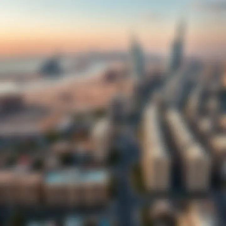 Dubai Neighborhoods from Above Aerial view of Dubai showcasing various neighborhoods