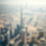Aerial view of Dubai real estate skyline