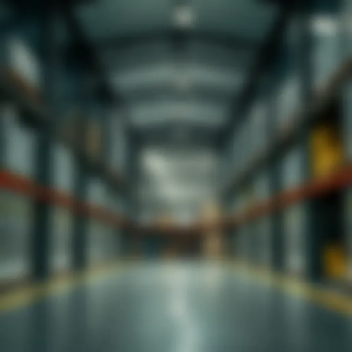 Inside a modern warehouse displaying storage solutions