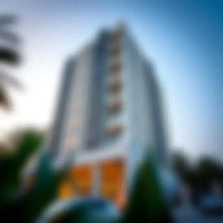 Stunning architectural facade of Wasl 1 Park Gate Residence - Tower A