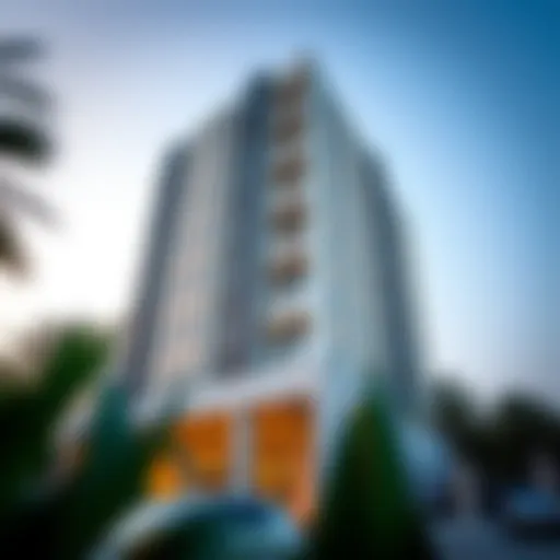 Architectural Elegance of Tower A Stunning architectural facade of Wasl 1 Park Gate Residence - Tower A
